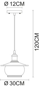 Globo 69030H - Lampada a sospensione 1xE27/60W