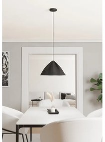 Eglo 900835 - Lampadario a sospensione con filo PODERE 1xE27/40W/230V nero