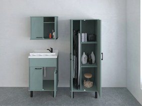 Mobile Lavatoio Smeraldo 60x50x85 cm con Vasca in PP Struttura in PVC Verde Scuro...
