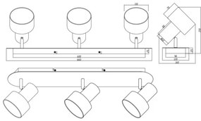 Trio - Faretto WAILER 3xGU10/5W/230V nero
