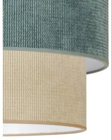 Duolla - Lampadario a sospensione con filo CORDUROY 1xE27/15W/230V diametro 40 cm blu/beige
