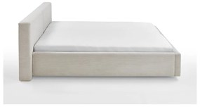 Letto matrimoniale imbottito beige con contenitore con rete inclusa 180x200 cm Cube – Meise Möbel