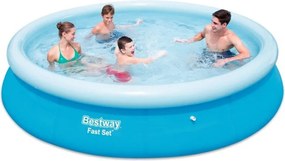 Piscina Fuori Terra Gonfiabile Da Giardino 366x76cm Con Toppa Riparazione