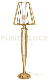 Lampada moderna da terra per soggiorno minerva oro trasparente