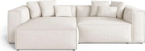 Divano angolare Aveiro 3 posti in chenille - 167x86x254