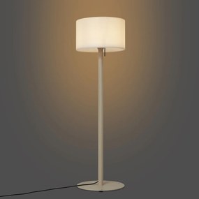 Lampada da terra scandinava da esterno beige con paralume bianco IP44 - Mississippi