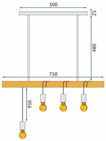 Lampada APP974-3CP LINE