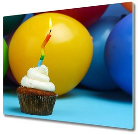 Tagliere in vetro Cupcake di compleanno 60x52 cm