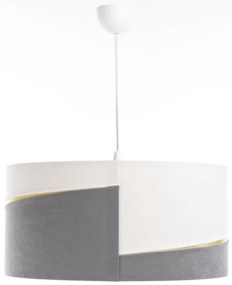 Lampadario a sospensione con filo SWING 1xE27/60W/230V grigio/bianco/oro