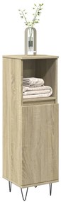 Armadietto Da Bagno Rovere Sonoma 30x30x100cm Legno Multistrato /