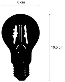Set di 5 lampadine LED a filamento E27 A60 2W 210lm 2200K