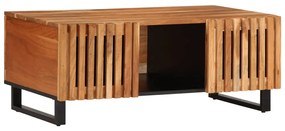 Tavolino Da Salotto 100x55x40 Cm İn Legno Massello Di Acacia /