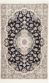 Nain Tappeto persiano 100x160 Blu (Iran) Annodato A Mano