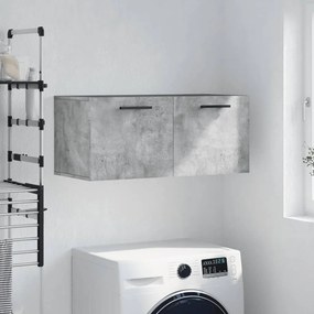 Mobile A Parete Grigio Cemento 80x36,5x35 Cm Legno Multistrato /