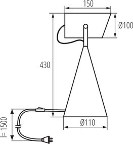 Kanlux 36261 - Lampada da tavolo LARATA 1xE27/5W/230V nera