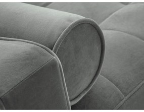 Divano letto in velluto grigio chiaro Santo - Milo Casa