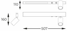 Zuma Line W230757202 - Faretto LED MANNARI 1xGU10/5W/230V + LED/8W