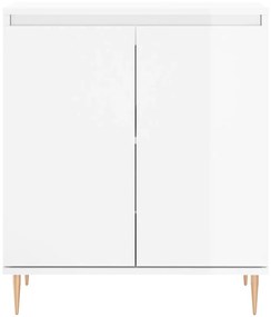 Credenza bianco lucido 60x35x70 cm in legno multistrato