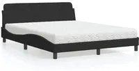 Letto con Materasso Nero 160x200 cm in Velluto 3208433