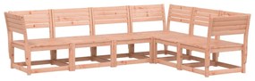 Set divani da giardino 6 pz in legno massello di douglas