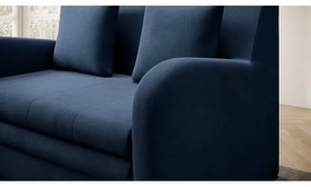 Divano blu allungabile e rivestimento in velluto 130 cm Ario – ELTAP