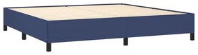Giroletto senza materasso blu 200x200 cm in tessuto