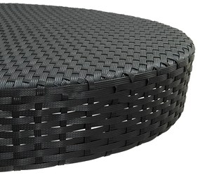 Tavolo da Giardino Nero 75,5x106 cm in Polyrattan