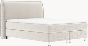 Letto boxspring in velluto fatto a mano Chermin, H3 cm