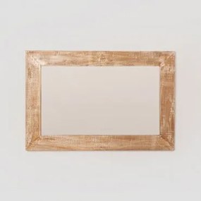 Specchio Da Parete Rettangolare In Legno (120x80 Cm) Vuipo Legno Naturale - Sklum