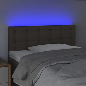 Testiera a led tortora 80x5x78/88 cm in tessuto