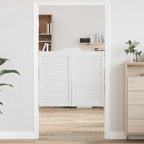 Porte A Battente 1-paio Design A Lamelle Bianco 90x100 Cm /