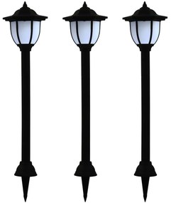 Lampade Solari Da Esterni 3pz A Led Nero /