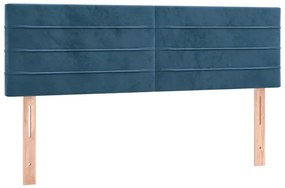 Testiere 2 pz blu scuro 72x5x78/88 cm in velluto