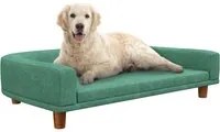 Divano per Cani Taglia Grande 98x67x25 cm con Cuscino Sfoderabile Verde Chiaro