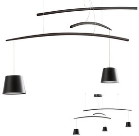 Redo 01-1525 - Lampadario LED a sospensione con filo LOLLI 3xLED/6W/230V nero