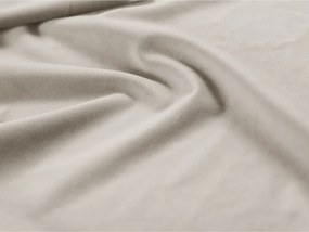 Divano angolare componibile color crema con rivestimento in velluto Lupine – Micadoni