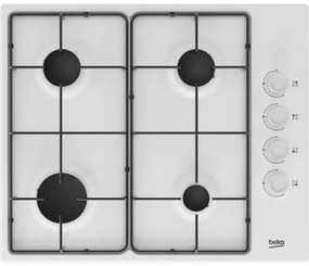 Beko - higg 64123 sw. Colore del prodotto: Bianco, Posizionamento dell'apparecchio: Da incasso, Dimensione della larghezza del piano cottura: 60 cm.