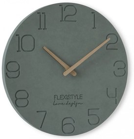 Elegante orologio da parete rotondo grigio, 30 cm