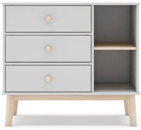 Cassettiera bassa bianca per bambini 90x81 cm Esteban - Marckeric