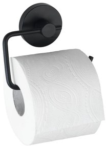 WENKO 24738100 - Porta rotolo per carta igienica VACUUM-LOC RUND SCHW 13,5x10,5 cm nero