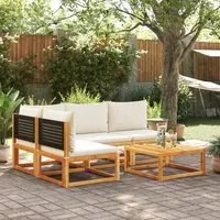 Set Divano da Giardino 5 pz con Cuscini Legno Massello Acacia 3278888