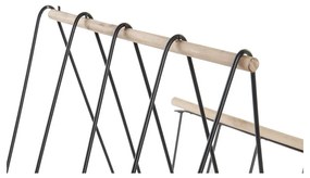 Portariviste DKD Home Decor Nero Ferro Legno MDF (41 x 31 x 36 cm)