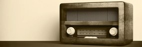 Quadro su tela – Radio retrò in seppia