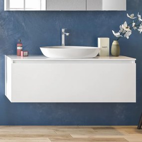 Mobile 120cm bagno installazione sospesa con cassetto ammortizzato SP-120B - KAMALU