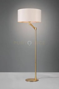 Cassio piantana metallo ottone con paralume bianco h. 153,3cm