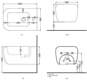 Cielo Shui Big bidet monoforo sospeso in ceramica basalto