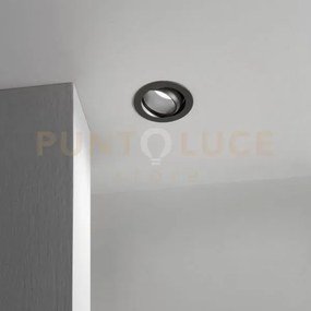 Quark faretto da incasso led cob 9 w 25° 950 lm 3000 k d.5,85cm nero