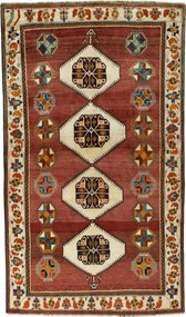 Shiraz Tappeto 260 x 150 Rosso (Iran) Annodato A Mano