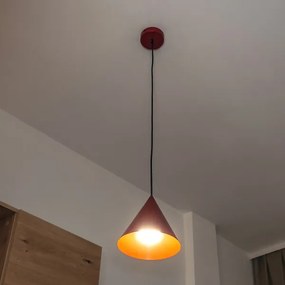 Lampada a sospensione su cavo ETNA II 1xE27/15W/230V Ø 18,5 cm rossa