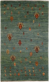 Loribaft Tappeto 100 x 60 Verde (Iran) Annodato A Mano